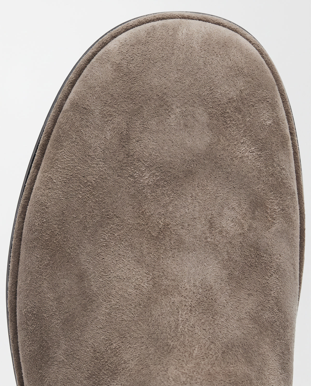 The Dume in Taupe Suede, ToeDetail